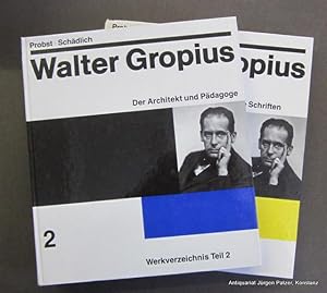 Imagen del vendedor de Walter Gropius. (Werkverzeichnis). Nur Band 2 und 3 (von 3). Berlin, Verlag fr Bauwesen, 1986-1987. 4to. Mit zahlreichen fotografischen Abbildungen, Grundrissen u. Skizzen. Or.-Pp. a la venta por Jrgen Patzer