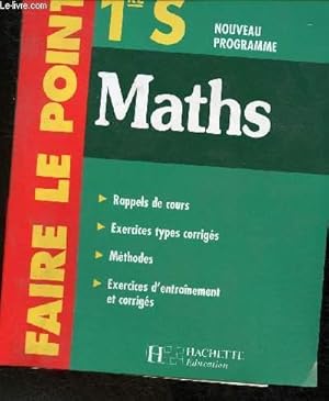 Bild des Verkufers fr Faire le point- Maths 1re S zum Verkauf von Le-Livre