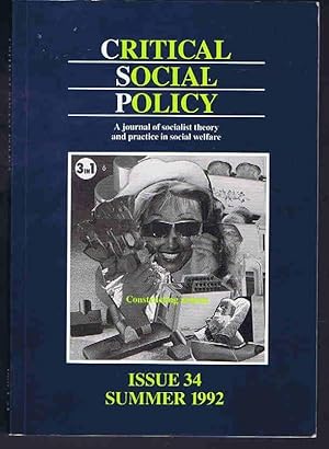 Bild des Verkufers fr Critical Social Policy Issue 34 Summer 1992 zum Verkauf von Lazy Letters Books