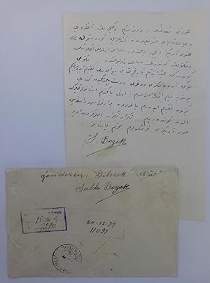 Autograph letter signed 'Bilecik Saylavi S. Bozok' with its envelope.