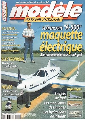 Image du vendeur pour Modle magazine n632, mai 2004 - Plan encart "A-500" maquette lectrique d'un tonnant bimoteur. push-pull mis en vente par LibrairieLaLettre2