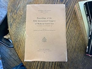 Image du vendeur pour Proceedings of the Fifth International Congress of Medieval Canon Law, Salamanca, 21-25 September 1976 (Monumenta iuris canonici. series C. Subsidia Vol. 6) mis en vente par Riverow Bookshop