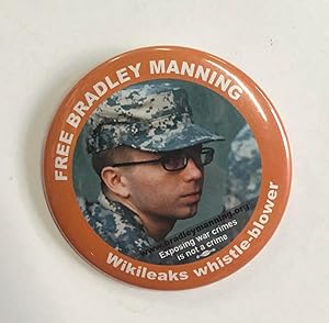 Free Bradley Manning / Wikileaks whistle-blower [pinback button]