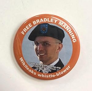 Free Bradley Manning / Wikileaks whistle-blower [pinback button]
