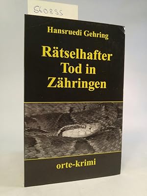 Rätselhafter Tod in Zähringen. Kriminalroman (Orte-Krimi)