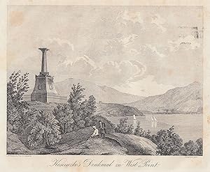 Imagen del vendedor de Kosciuszko Denkmal, i. Hgr. der Hudson, "Kosciuzko's Denkmal zu West Point". a la venta por Antiquariat Clemens Paulusch GmbH