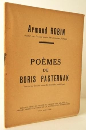 POEMES DE BORIS PASTERNAK inscrit sur la liste noire des écrivains soviétiques.