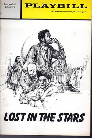 Imagen del vendedor de Playbill: Volume 10, No. 3: March, 1973. Featuring the Imperial Theatre Presentation of "Lost in the Stars" a la venta por Dorley House Books, Inc.