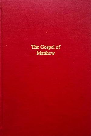 Immagine del venditore per The Gospel of Matthew (The Mellen Biblical Commentary: New Testament Series, Volume 1, Book 2) venduto da School Haus Books