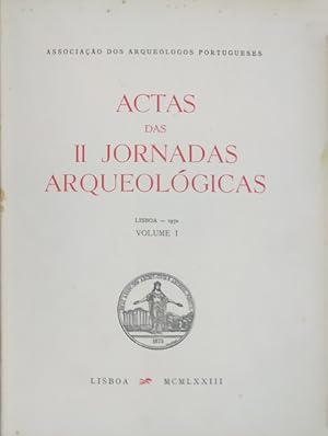 ACTAS DAS II JORNADAS ARQUEOLÓGICAS.