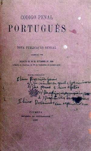 Seller image for CDIGO PENAL PORTUGUS. for sale by Livraria Castro e Silva