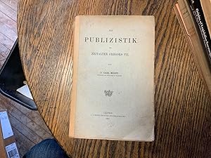 Seller image for Die Publizistik IM Zeitalter Gregors VII for sale by Riverow Bookshop