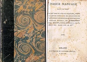 Indice manuale tratto dal libro: Serie de' testi di lingua italiana, opera nuovamente compilata e...
