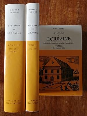 Histoire de Lorraine 1979 - PARISOT Robert - Régionalisme Bibliographie Biographies Généalogie Co...