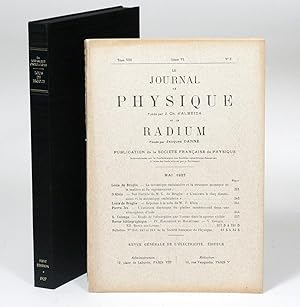 Image du vendeur pour La mcanique ondulatoire et la structure atomique de la matire et du rayonnement [Wave mechanics and the atomic structure of matter and of radiation] mis en vente par Manhattan Rare Book Company, ABAA, ILAB