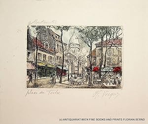PARIS, Montmartre, Place du Tertre Ansicht/ view ca. 1950