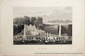 SAINT-CLOUD, Château de Saint-Cloud, Les jardins view / Ansicht ca. 1840