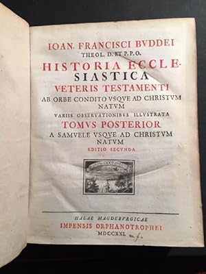 Historia ecclesiastica veteris testamenti ab orbe condito usque ad Christum natum . Variis observ...