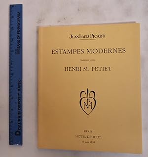 Image du vendeur pour Estampes Modernes, VIII: Huitieme Vente, Henri M. Petiet, Hotel Drouot 16 Juin 1995 mis en vente par Mullen Books, ABAA