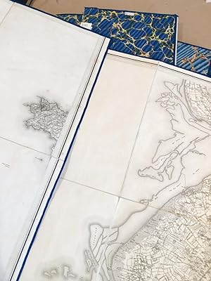 Seven Ordnance Survey maps 1813 1843 in slipcase