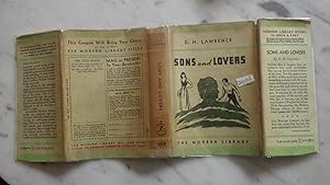 Bild des Verkufers fr SONS & LOVERS, BONI LIVERIGHT MODERN LIBRARY #109, STATED FIRST IMPRESSION on Copyright pg, 1922 , 1st Edition, , IN EARLY ISSUE Green Dustjacket of man & Woman Standing FIELD & Head of Woman, WITH 239 TITLES ON Back of DJ zum Verkauf von Bluff Park Rare Books