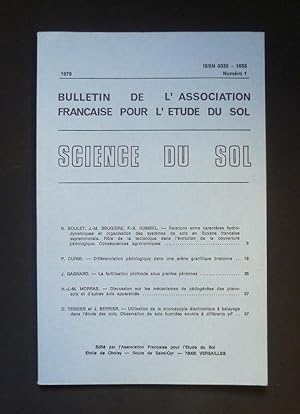 Imagen del vendedor de Bulletin de l'association franaise pour l'tude du sol - Science du sol -1979 numro 1 a la venta por Abraxas-libris