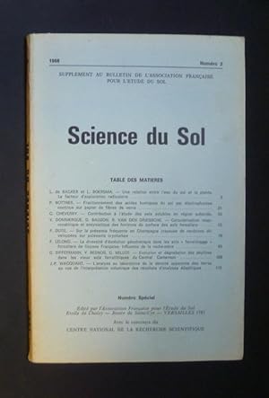 Imagen del vendedor de Supplment au Bulletin de l'association franaise pour l'tude du sol - Science du sol -1968 numro 2 a la venta por Abraxas-libris