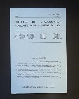Imagen del vendedor de Bulletin de l'association franaise pour l'tude du sol - Science du sol - 1980 numro 4 a la venta por Abraxas-libris