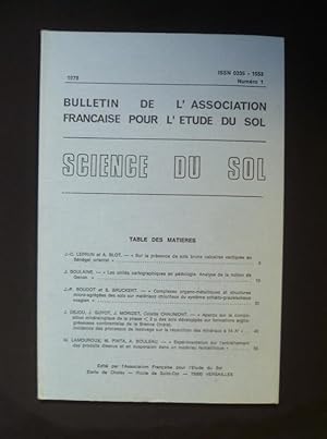 Imagen del vendedor de Bulletin de l'association franaise pour l'tude du sol - Science du sol -1978 numro 1 a la venta por Abraxas-libris