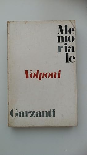 Paolo Volpini. MEMORIALE, Romanzo - Garzanti 1971