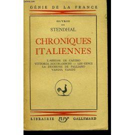 Seller image for Chroniques italiennes 2020-1003 Gallimard 1936 BE BE correct 1962 TBE TBE for sale by Des livres et nous