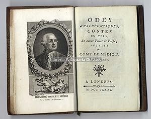 Image du vendeur pour Odes anacrontiques, contes en vers, et autres Pieces de Posie, suivies de Cme de Mdicis. mis en vente par Llibreria Antiquria Delstres