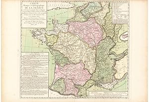 Bild des Verkufers fr Carte Physique et Hydrographique de la France zum Verkauf von Antiquariat Dasa Pahor GbR