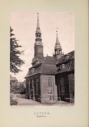 Altona Hauptkirche . Fotografie Ernst Roepke, Wiesbaden 1892