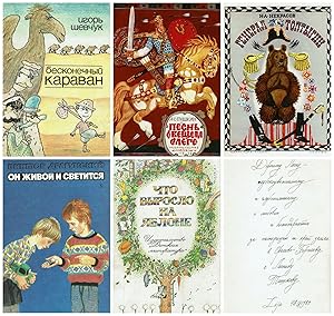 Group of Five Soviet Children's Books [Inscribed and Signed by the Authors/Illustrators]
