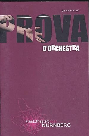 Bild des Verkufers fr Programmheft: Prova d'Orchestra - Goorgio Battistelli. zum Verkauf von Versandantiquariat Karin Dykes