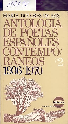 Imagen del vendedor de ANTOLOGIA DE POETAS ESPAOLES CONTEMPORANEOS, 2 - 1936/1970 a la venta por Libreria 7 Soles