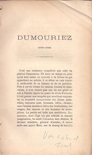 Seller image for DUMOURIEZ (1739-183) -EXTRAIDO ORIGINAL DEL AO 1910? ESTUDIO COMPLETO TEXTO INTEGRO- for sale by Libreria 7 Soles