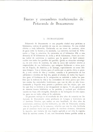 Imagen del vendedor de FIESTAS Y COSTUMBRES TRADICIONALES DE PEARANDA DE BRACAMONTE (EXTRAIDO ORIGINAL DEL AO 1966 ESTUDIO COMPLETO TEXTO INTEGRO) a la venta por Libreria 7 Soles
