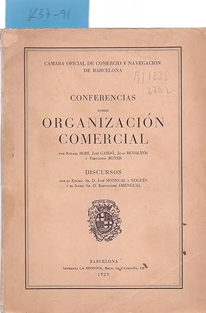 Immagine del venditore per CONFERENCIAS SOBRE ORGANIZACION COMERCIAL venduto da Libreria 7 Soles