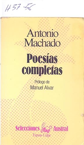 Edición de Manuel Alvar Clásica Poesías completas 