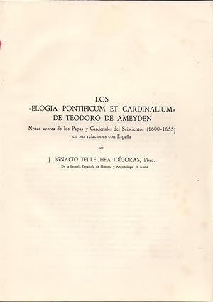 Seller image for NOTAS ACERCA DE LOS PAPAS Y CARDENALES DEL SEISCIENTOS (1600-1655) EN SUS RELACIONES CON ESPAA (EXTRAIDO ORIGINAL DEL AO 1955, ESTUDIO COMPLETO, TEXTO INTEGRO) for sale by Libreria 7 Soles