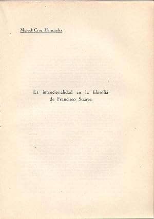Imagen del vendedor de LA INTENCIONALIDAD EN LA FILOSOFIA DE FRANCISCO SUAREZ (EXTRAIDO ORIGINAL DEL AO 1948, ESTUDIO COMPLETO TEXTO INTEGRO) a la venta por Libreria 7 Soles