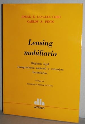 Image du vendeur pour LEASING MOBILIARIO. Rgimen legal. Jurisprudencia nacional y extranjera. Formularios mis en vente par Fbula Libros (Librera Jimnez-Bravo)