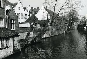 Belgium Bruges Historical Flemish City Canal Old Art Photo Deplechin 1970