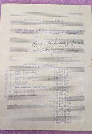 ALBUM MUSICAL ORIGINAL DE RAMON RODRIGUEZ GARCIA, R. LAKA, C. MOREY