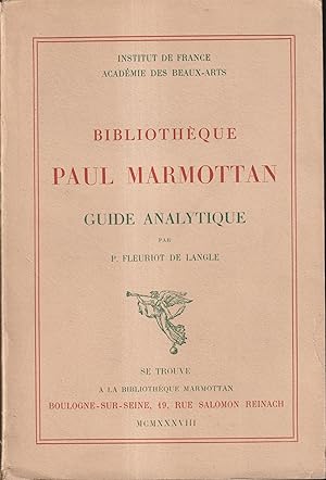 Bild des Verkufers fr Bibliothque Paul Marmottan, Guide analytique zum Verkauf von PRISCA