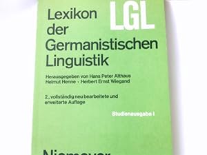 Bild des Verk�ufers f�r Lexikon der germanistischen Linguistik; Teil: 1. zum Verkauf von Antiquariat Buchhandel Daniel Viertel