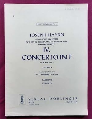 Sämtliche Konzerte für König Ferdinand IV. von Neapel (Lirenkonzerte) IV. Concerto in F (Hoboken ...