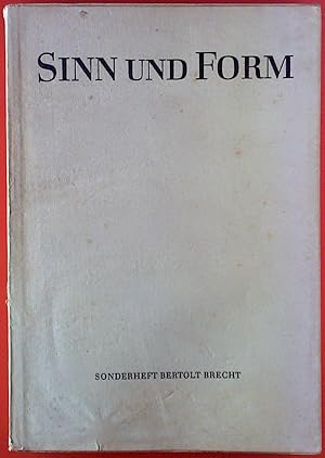 Seller image for Sinn und Form, Beotrge zur Literatur, Sonderheft Berthold Brecht for sale by biblion2